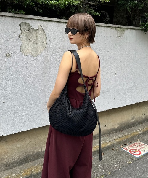 Ameri（アメリ）の「MEDI SWEET BACK STYLE CUP ROMPERS（つなぎ/オールインワン・レディース・ブラック/ピンク/ワイン・MEDIUM/SMALL/X-SMALL）」の15枚目の写真