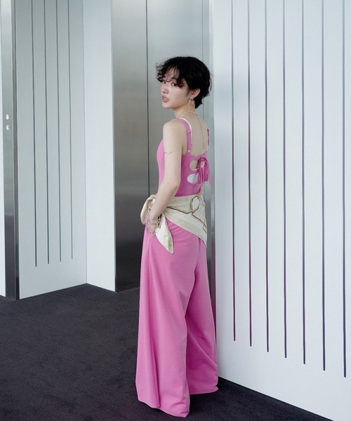 Ameri（アメリ）の「MEDI SWEET BACK STYLE CUP ROMPERS（つなぎ/オールインワン・レディース・ブラック/ピンク/ワイン・MEDIUM/SMALL/X-SMALL）」の18枚目の写真