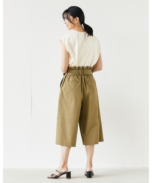 DoCLASSE( ドゥクラッセ)の「ドライタッチコットン・フレアキュロットパンツ(その他パンツ・レディース・ダークネイビー/ベージュ・11/9/13)」の3枚目の写真