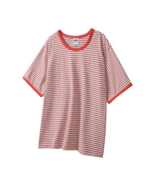 FERNOV(ペルノブ)の「マルチストライプクロップリンガーティー レッド(Tシャツ/カットソー・レディース・その他・1/3/2)」の6枚目の写真