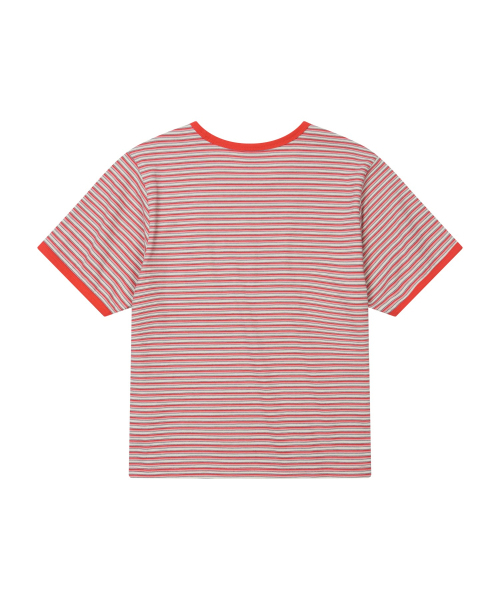 FERNOV(ペルノブ)の「マルチストライプクロップリンガーティー レッド(Tシャツ/カットソー・レディース・その他・1/3/2)」の8枚目の写真