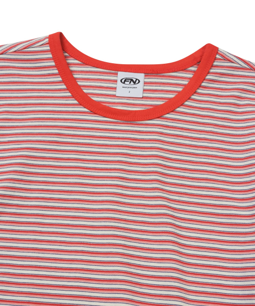 FERNOV(ペルノブ)の「マルチストライプクロップリンガーティー レッド(Tシャツ/カットソー・レディース・その他・1/3/2)」の9枚目の写真