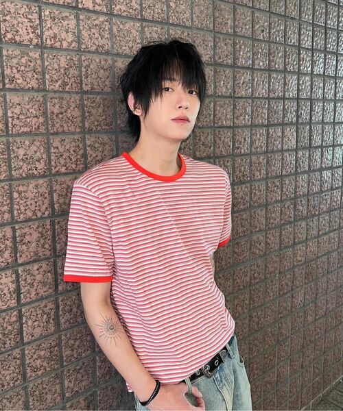 FERNOV(ペルノブ)の「マルチストライプクロップリンガーティー レッド(Tシャツ/カットソー・レディース・その他・1/3/2)」の13枚目の写真