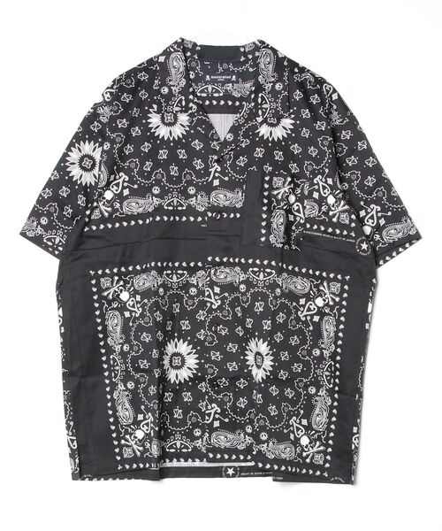 mastermind JAPAN(マスターマインド)の「BANDANA SS SHIRT(シャツ/ブラウス・メンズ・ブラック・XL)」の1枚目の写真