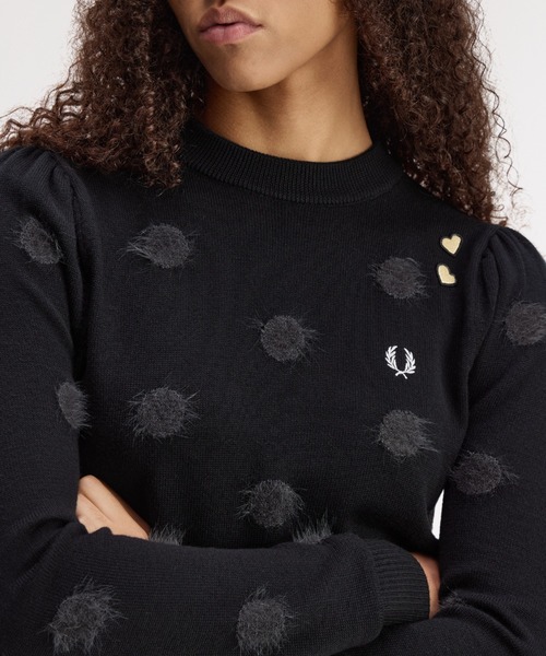 FRED PERRY(フレッドペリー)の「Amy Winehouse Polka Dot Jumper/エイミー・ワインハウス ポルカドットジャンパー(ニット/セーター・レディース・ブラック・10)」の9枚目の写真