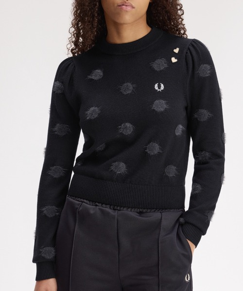 FRED PERRY(フレッドペリー)の「Amy Winehouse Polka Dot Jumper/エイミー・ワインハウス ポルカドットジャンパー(ニット/セーター・レディース・ブラック・10)」の6枚目の写真