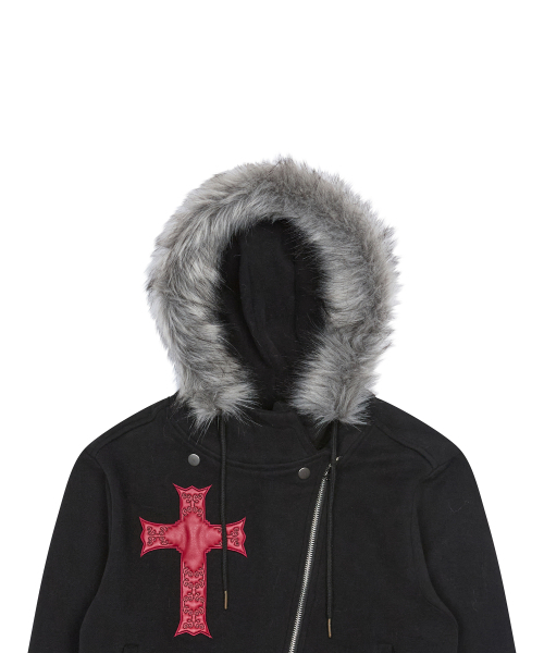 LUVISTRUE(ラヴイズトゥルー)の「GT FUR UNBALANCE HOOD ZIP UP(BLACK)(パーカー・レディース・その他・FREE)」の10枚目の写真