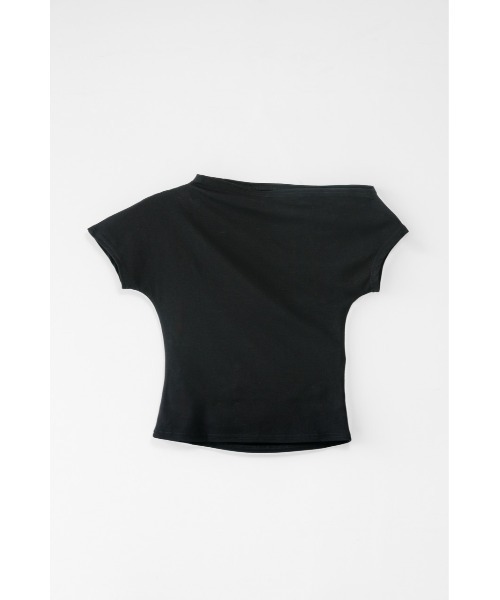 YOOU(ユー)の「ONE SHOULDER TEE(Tシャツ/カットソー・レディース・ホワイト/ブラック・FREE)」の8枚目の写真
