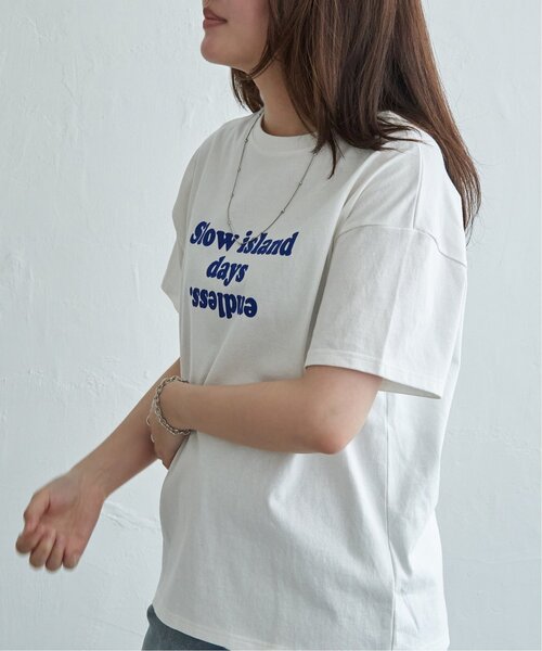 VENCEEXCHANGE(ヴァンスエクスチェンジ)の「フロッキーロゴTシャツ(Tシャツ/カットソー・レディース・オフホワイト/チャコール/ベージュ・FREE)」の11枚目の写真