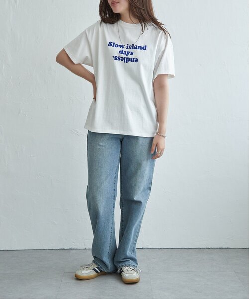 VENCEEXCHANGE(ヴァンスエクスチェンジ)の「フロッキーロゴTシャツ(Tシャツ/カットソー・レディース・オフホワイト/チャコール/ベージュ・FREE)」の15枚目の写真