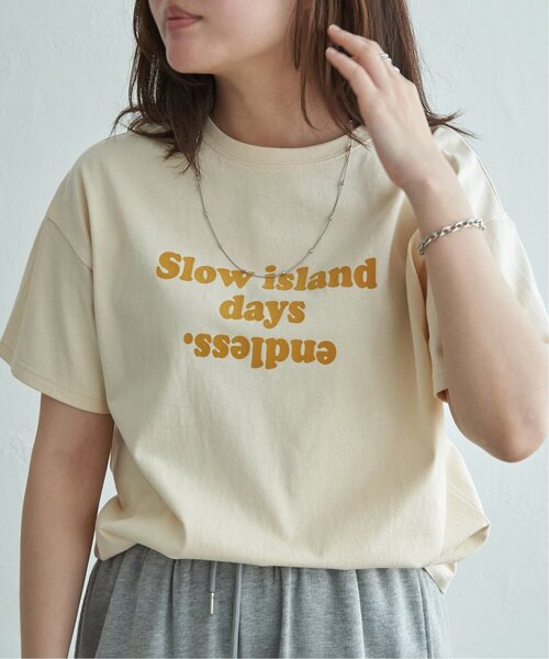 VENCEEXCHANGE(ヴァンスエクスチェンジ)の「フロッキーロゴTシャツ(Tシャツ/カットソー・レディース・オフホワイト/チャコール/ベージュ・FREE)」の17枚目の写真