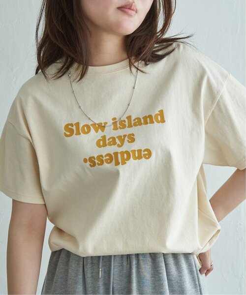 VENCEEXCHANGE(ヴァンスエクスチェンジ)の「フロッキーロゴTシャツ(Tシャツ/カットソー・レディース・オフホワイト/チャコール/ベージュ・FREE)」の18枚目の写真