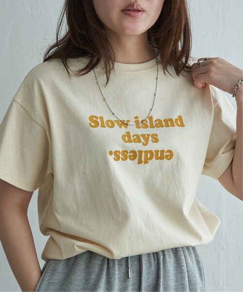 VENCEEXCHANGE(ヴァンスエクスチェンジ)の「フロッキーロゴTシャツ(Tシャツ/カットソー・レディース・オフホワイト/チャコール/ベージュ・FREE)」の19枚目の写真