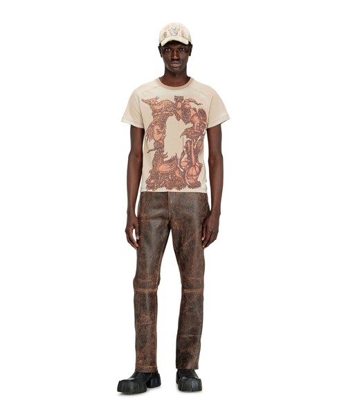 DIESEL(ディーゼル)の「メンズ Tシャツ T-LOJA T-SHIRT(Tシャツ/カットソー・メンズ・ライトブラウン・LARGE/MEDIUM/SMALL/X-SMALL/XX-LARGE)」の4枚目の写真