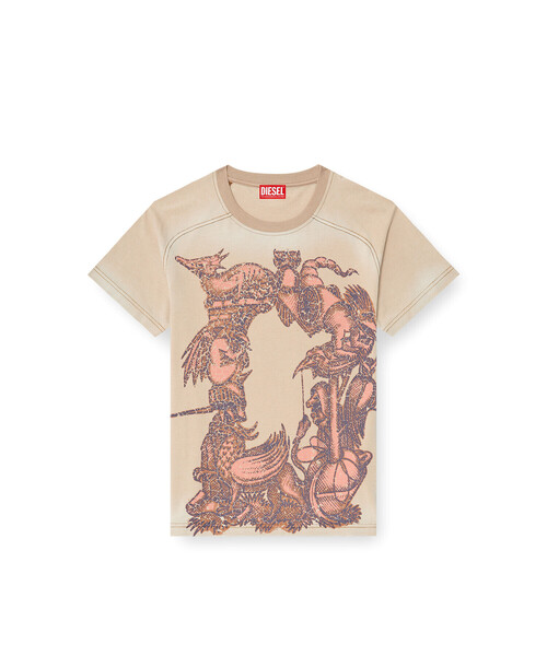 DIESEL(ディーゼル)の「メンズ Tシャツ T-LOJA T-SHIRT(Tシャツ/カットソー・メンズ・ライトブラウン・LARGE/MEDIUM/SMALL/X-SMALL/XX-LARGE)」の5枚目の写真