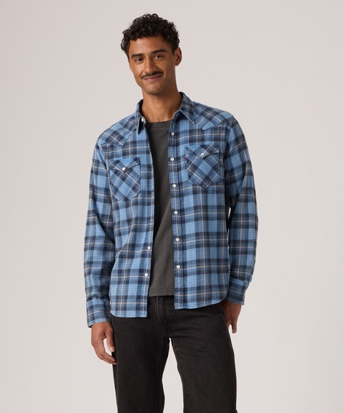 Levi's(リーバイス)の「Levi's/リーバイス ウエスタンシャツ(シャツ/ブラウス・メンズ・ブルー・S/M/L/XL)」の2枚目の写真
