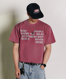 ピープルセンテンス クロップクルーネック_PIGMENT RED