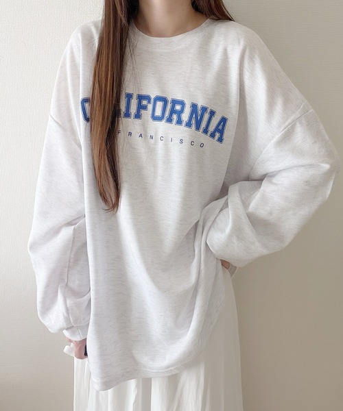 Nana(ナナ)の「カレッジロゴ オーバーサイズロンT(Tシャツ/カットソー・レディース・ブルー/ホワイト・FREE)」の15枚目の写真