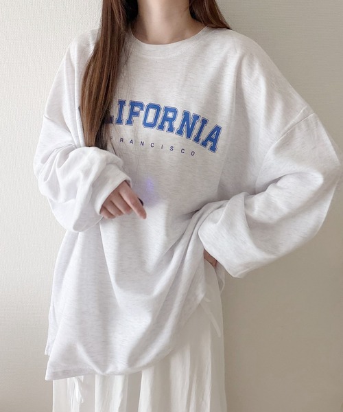 Nana(ナナ)の「カレッジロゴ オーバーサイズロンT(Tシャツ/カットソー・レディース・ブルー/ホワイト・FREE)」の17枚目の写真