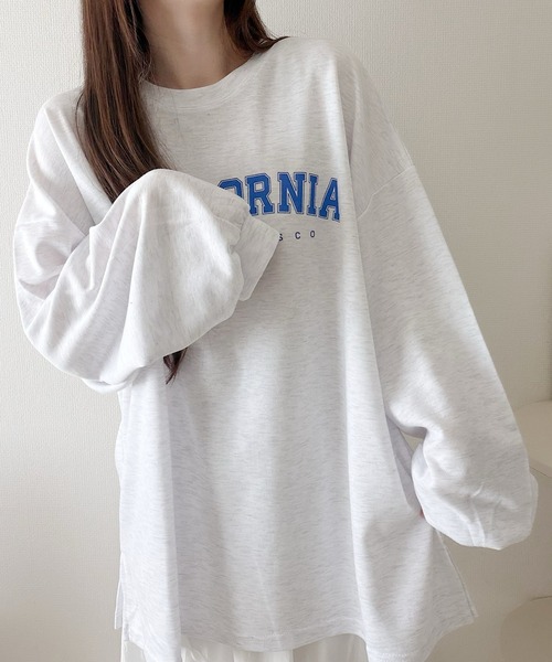 Nana(ナナ)の「カレッジロゴ オーバーサイズロンT(Tシャツ/カットソー・レディース・ブルー/ホワイト・FREE)」の20枚目の写真