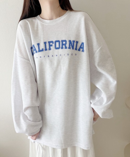 Nana(ナナ)の「カレッジロゴ オーバーサイズロンT(Tシャツ/カットソー・レディース・ブルー/ホワイト・FREE)」の21枚目の写真