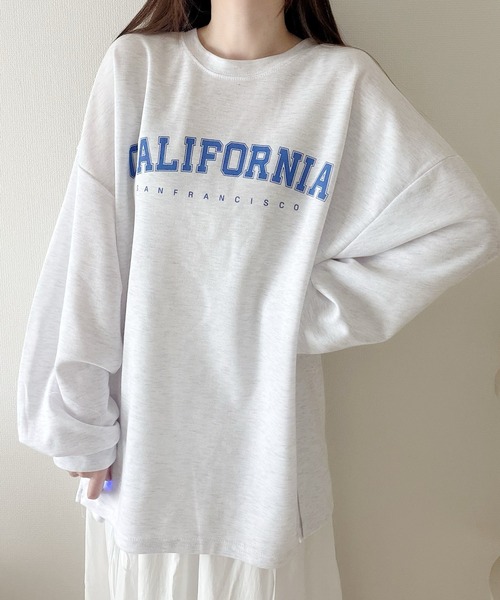 Nana(ナナ)の「カレッジロゴ オーバーサイズロンT(Tシャツ/カットソー・レディース・ブルー/ホワイト・FREE)」の22枚目の写真