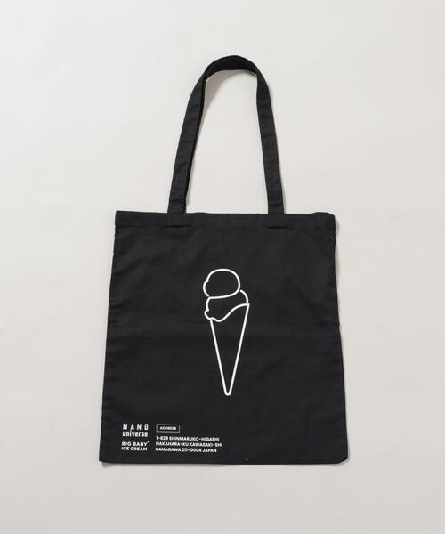 NANO universe（ナノユニバース）の「BIG BABY ICE CREAM×NANO universe スーベニアトートバッグ（トートバッグ・メンズ・ホワイト/ブルー/ブラック・FREE）」の3枚目の写真