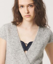 ATTISESSION＞レース ドッキング Tシャツ（Tシャツ/カットソー
