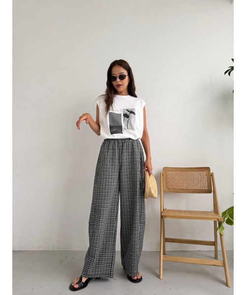 TRUNC(トランクエイティーエイト)の「2Way Photo Print French Sleeve Tee(Tシャツ/カットソー・レディース・オフホワイト/ブラック・FREE)」の20枚目の写真
