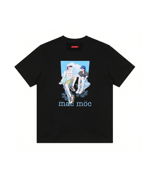 MAC MOC（マックモック）の「[マークモクXナム13] デュエット 男女共用 半袖Tシャツ_ブラック（Tシャツ/カットソー・レディース・ブラック・SMALL/LARGE）」の2枚目の写真