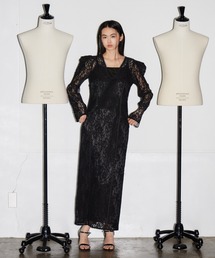 コーディドレースレーヤードドレス / corded lace layered dress