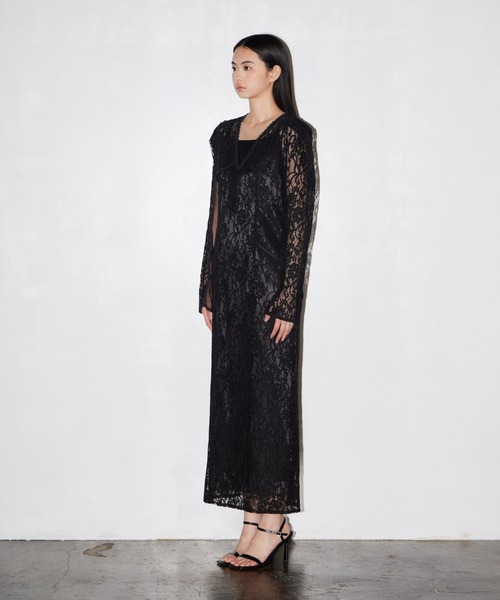 ANDRESD(アンドレスド)の「コーディドレースレーヤードドレス / corded lace layered dress(ドレス・レディース・ブラック・M/S/L)」の15枚目の写真