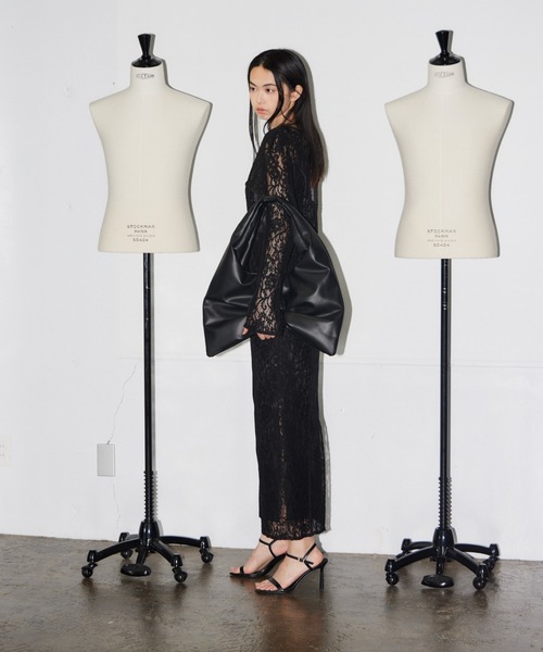 ANDRESD(アンドレスド)の「コーディドレースレーヤードドレス / corded lace layered dress(ドレス・レディース・ブラック・M/S/L)」の8枚目の写真