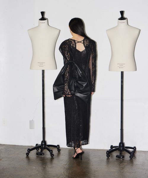 ANDRESD(アンドレスド)の「コーディドレースレーヤードドレス / corded lace layered dress(ドレス・レディース・ブラック・M/S/L)」の10枚目の写真
