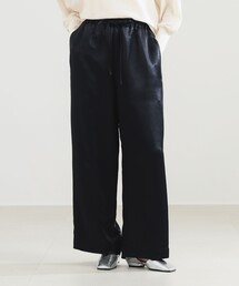 アセテート バックサテン パンツ
