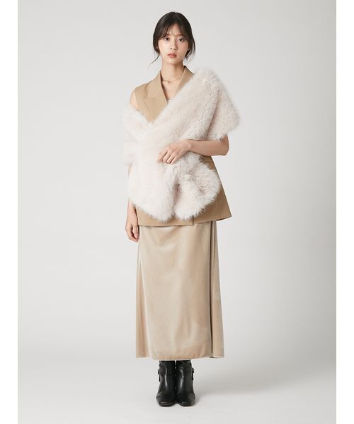 FRAY I.D(フレイアイディー)の「ベロアキャミIラインドレープワンピース(ワンピース・レディース・ベージュ/チャコールグレー/ブラウン・0/1)」の16枚目の写真