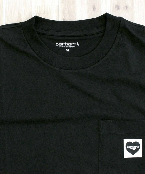 Carhartt WIP(カーハートダブリューアイピー)の「WIP ポケットハート ワンポイント 半袖Tシャツ S/S Pocket Heart T-Shirt(Tシャツ/カットソー・メンズ・ホワイト×レッド/ブラック×ブラック・XL/L/M)」の10枚目の写真