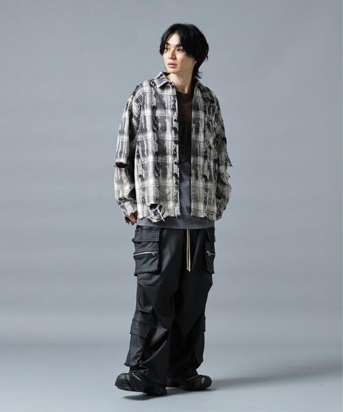 DANKE SCHON(ダンケシェーン)の「DankeSchon/ダンケシェーン/DAMAGE CHECK SHIRTS(シャツ/ブラウス・メンズ・レッド/ブルー/ブラック系その他・M/L)」の5枚目の写真