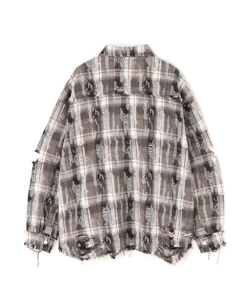 DANKE SCHON(ダンケシェーン)の「DankeSchon/ダンケシェーン/DAMAGE CHECK SHIRTS(シャツ/ブラウス・メンズ・レッド/ブルー/ブラック系その他・M/L)」の8枚目の写真