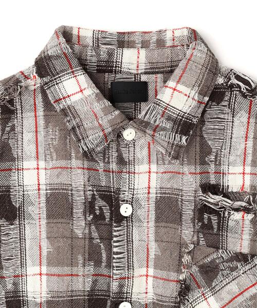 DANKE SCHON(ダンケシェーン)の「DankeSchon/ダンケシェーン/DAMAGE CHECK SHIRTS(シャツ/ブラウス・メンズ・レッド/ブルー/ブラック系その他・M/L)」の9枚目の写真