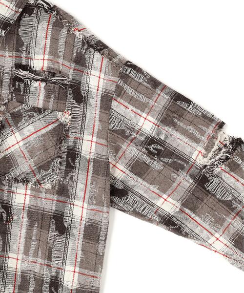 DANKE SCHON(ダンケシェーン)の「DankeSchon/ダンケシェーン/DAMAGE CHECK SHIRTS(シャツ/ブラウス・メンズ・レッド/ブルー/ブラック系その他・M/L)」の10枚目の写真