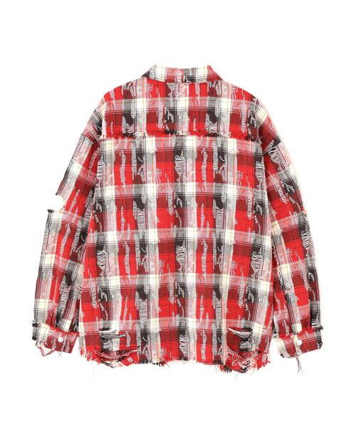 DANKE SCHON(ダンケシェーン)の「DankeSchon/ダンケシェーン/DAMAGE CHECK SHIRTS(シャツ/ブラウス・メンズ・レッド/ブルー/ブラック系その他・M/L)」の19枚目の写真