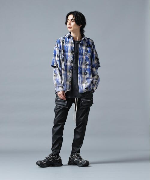 DANKE SCHON(ダンケシェーン)の「DankeSchon/ダンケシェーン/DAMAGE CHECK SHIRTS(シャツ/ブラウス・メンズ・レッド/ブルー/ブラック系その他・M/L)」の22枚目の写真