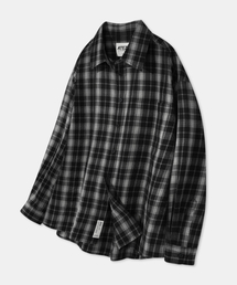 ATEZ（アテズ）の「エッセンシャルオーバーサイズコットンチェックシャツ[ネイビー]（シャツ/ブラウス）」