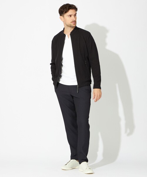 EPOCA UOMO(エポカウォモ)の「凹凸ジャカードパンツ(その他パンツ・メンズ・ライトグレー/ダークネイビー・48/46)」の4枚目の写真