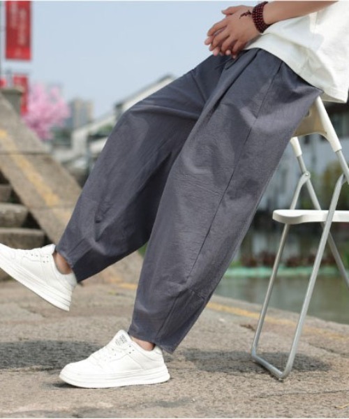 DOUBLE STEAL(ダブルスティール)の「DSリネンライクバルーンパンツ(その他パンツ・メンズ・グレー/ブラック/ベージュ/ネイビー・MEDIUM/LARGE/X-LARGE)」の6枚目の写真