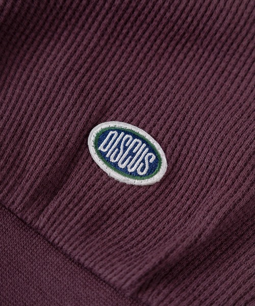 DISCUS(ディスカス)の「【71】【DISCUS/ディスカス】レディース ワッフル ヘンリーネック ロンT/袖フェイクレイヤード Tシャツ/裾ラウンド/前後差シルエット/綿100%(Tシャツ/カットソー・レディース・ブラック/オートミール/プラム・M)」の10枚目の写真