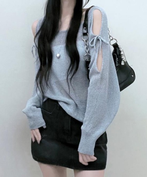 semplice（センプリチェ）の「カットソー【韓国ファッション】（Tシャツ/カットソー・レディース・ホワイト/ブラック/グレー・F）」の13枚目の写真