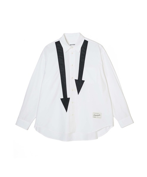 DISCOVERED（ディスカバード）の「DISCOVERED TIE SHIRTS (DC-SS27-SH-12)（シャツ/ブラウス・メンズ・ストライプ/ホワイト・1/3）」の2枚目の写真