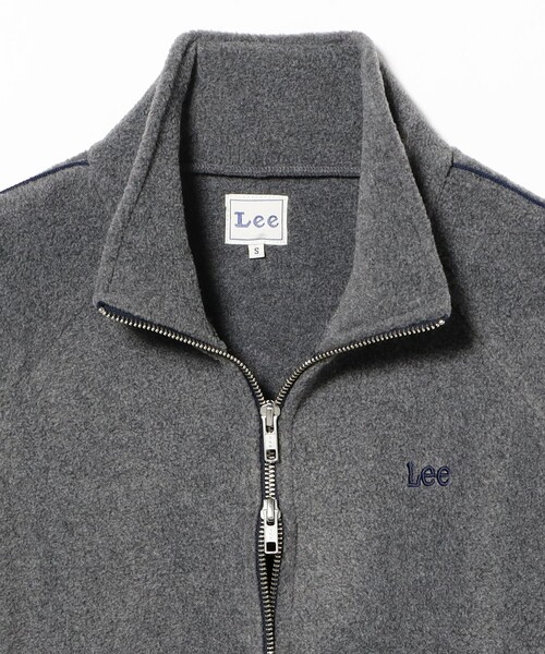 Lee(リー)の「【WEB限定】Lee / フリース トラック ジャケット(ブルゾン・レディース・チャコールグレー/ネイビー・SMALL)」の4枚目の写真